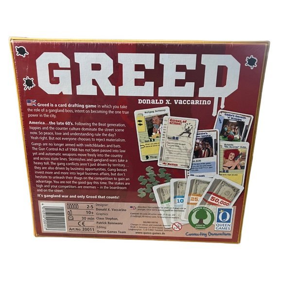 GREED Donald X. Vaccarino Card Drafting Game - Picture 2 of 6